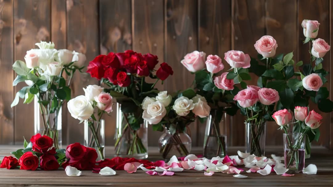 Róże: czerwona, biała, różowa. Co oznacza ich kolor i ilość?